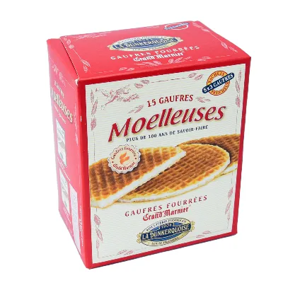 15 Gaufres Fourrées Moelleuses au Grand Marnier – Biscuiterie La Dunkerquoise